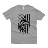 Unisex Adult American Flag Fishing Tee