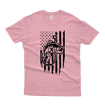 Unisex Adult American Flag Fishing Tee