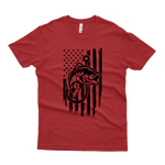 Unisex Adult American Flag Fishing Tee